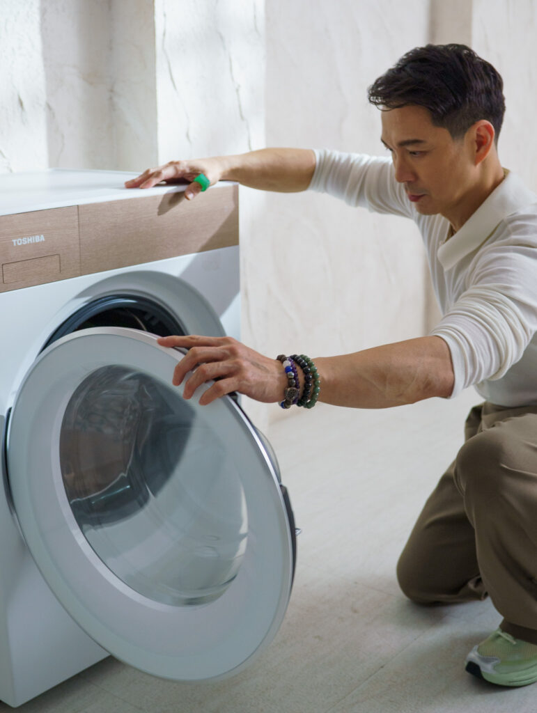 francis libiran,toshiba’s takumi master of visionary style, with the new toshiba japandi washing machine