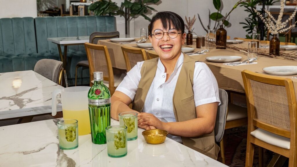 alyssa lorenzo with the winning drink tagay 