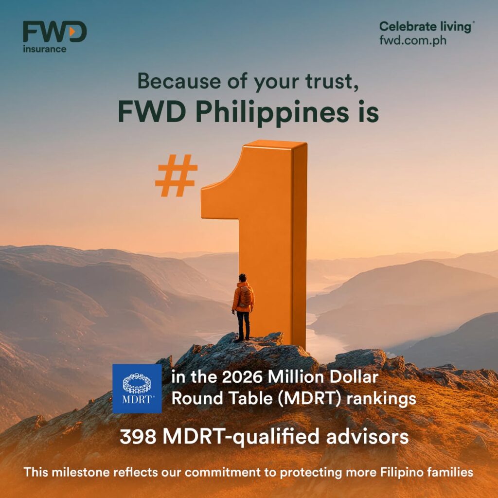 FWD Philippines Secures Number One Position in the 2026 MDRT Rankings #1 mdrt 2026