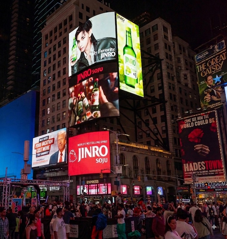 JINRO's First Global Campaign Featuring V of BTS Surpasses 500 Million Views in Two Months jinro