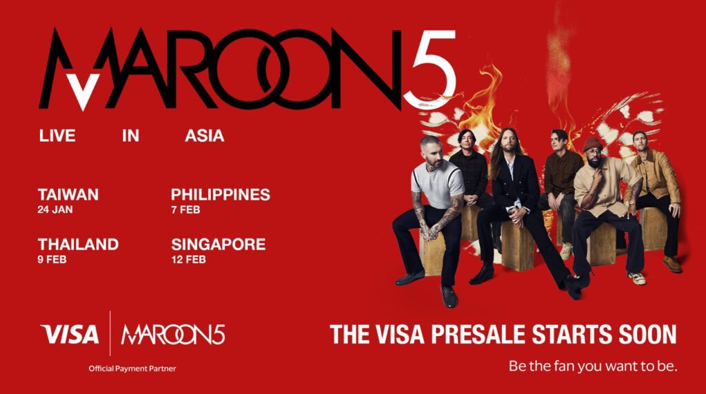Yes Please: Visa is Official Payment Partner for the Maroon 5 Asia 2027 Tour maroon5