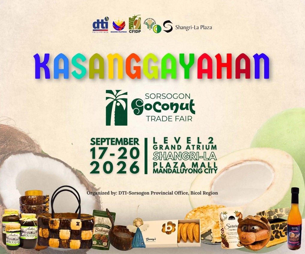 30 MSMEs to Join Kasanggayahan Sorsogon GoConut Trade Fair on September 17–20 30 msmes to join kasanggayahan sorsogon goconut trade fair, sept. 17–20