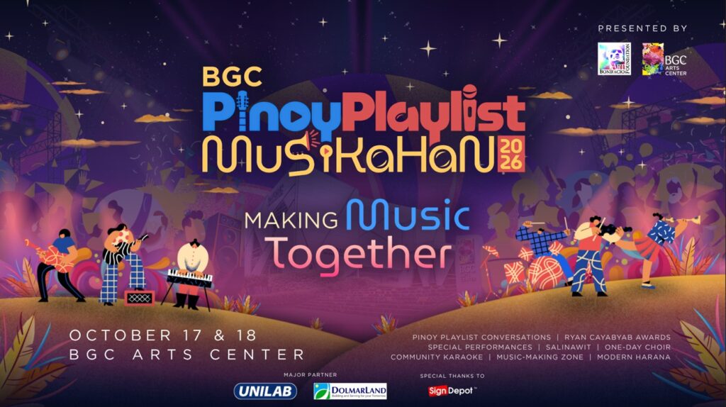 BGC Pinoy Playlist Musikahan 2026: A New Way to Celebrate Music Together on October 17-18 bgc ppm cover