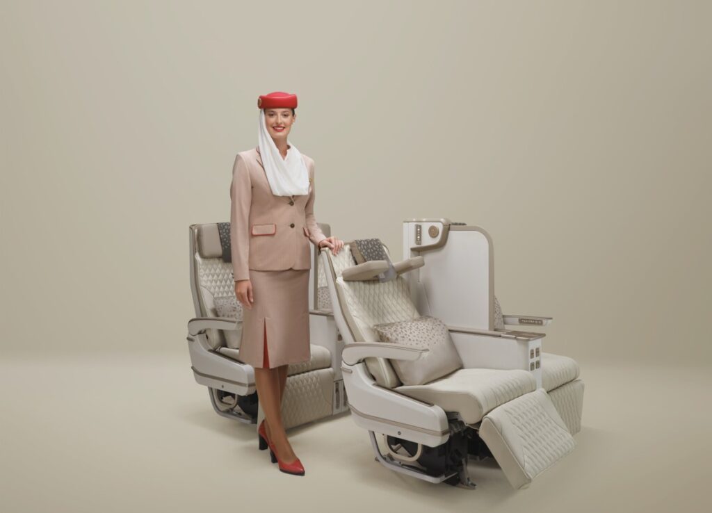 Powering Privacy in Premium Economy: Emirates Unveils the World’s First Electric Premium Economy Seat with Full-Height Privacy Screen emirates’ new electrically powered premium economy seat