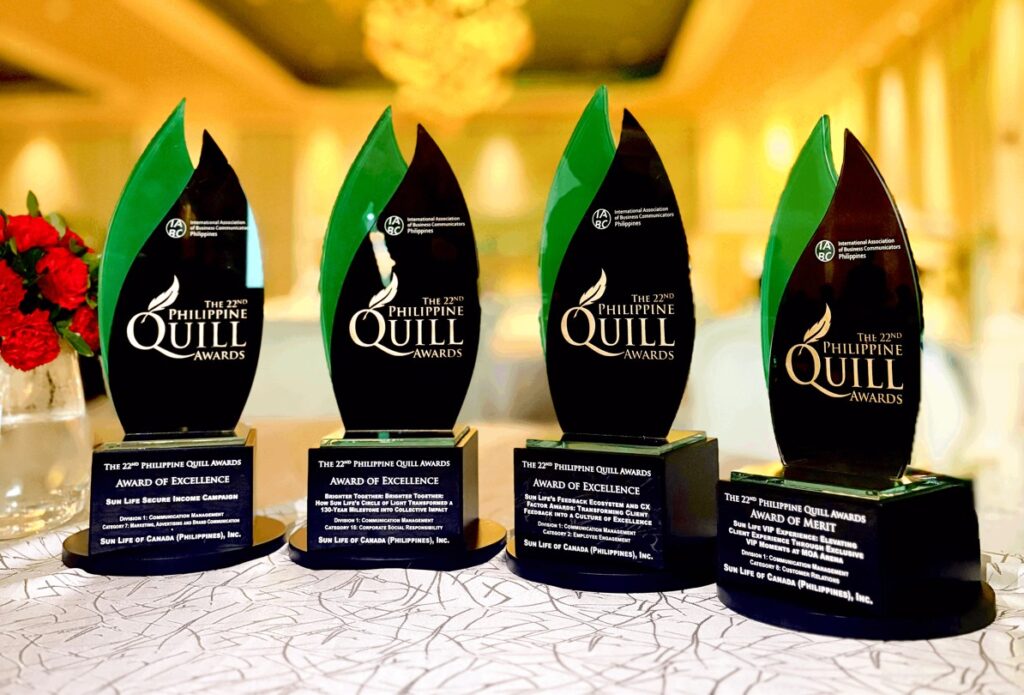 Sun Life Wins Three Awards of Excellence, One Award of Merit in Philippine Quill Awards for Client- and Community-Centric Communications sunlife 2