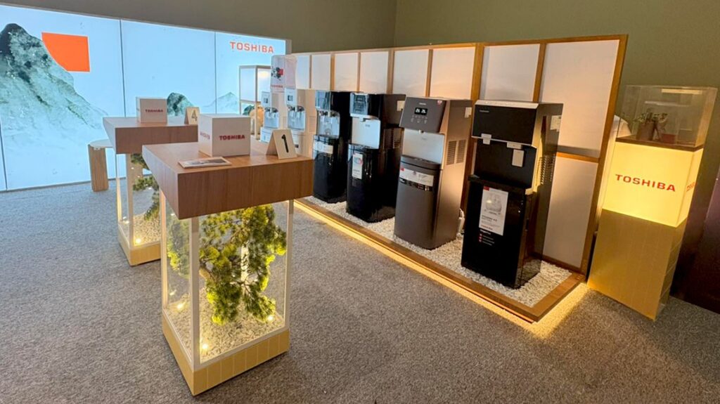 (2) toshiba hydration solutions on display at the sm appliance center installment fiesta