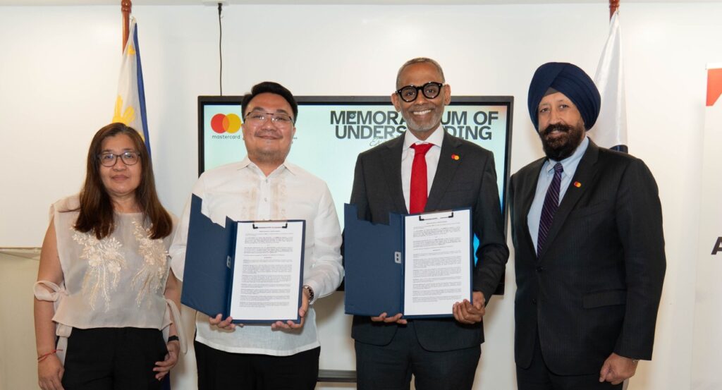 from left dti e commerce bureau assistant director perpetua werlina lim, director atty. eryl royce nagtalon, mastercard philippines country manager jason crasto, and senior vice president ravi aurora.
